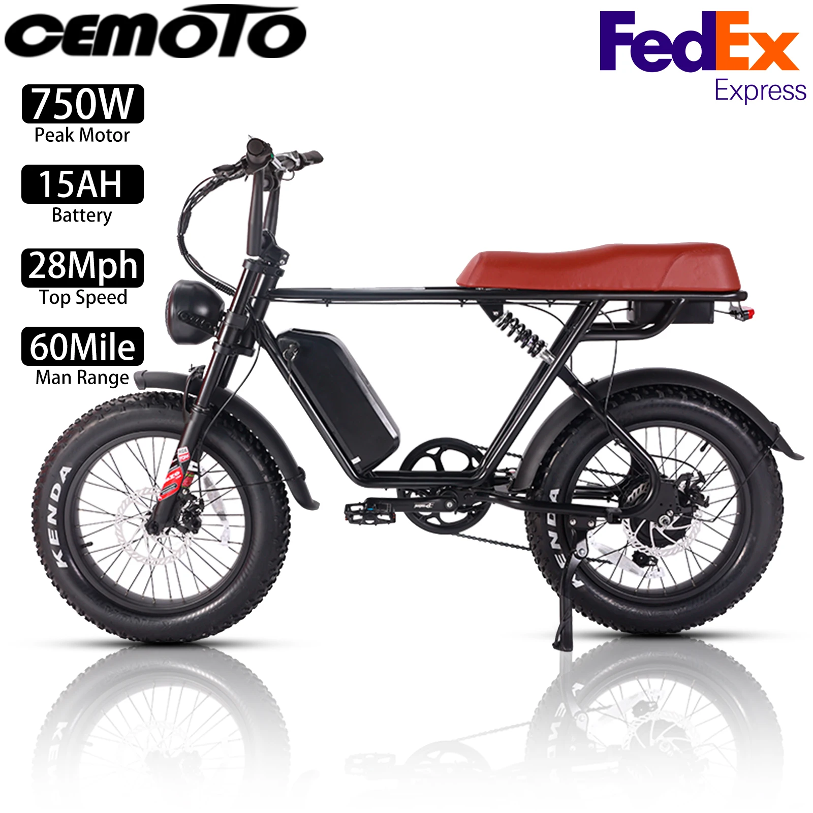 

Электрический горный велосипед 20 дюймов, 750 Вт, 28 миль в час, 60 миль, городской пригородный электрический велосипед, 48 В, 15 Ач, новый электровелосипед 2025 года