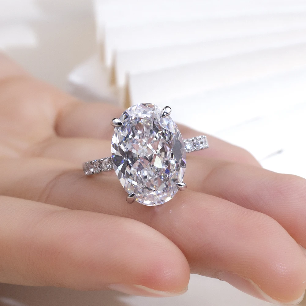 Messi Jewelry Pear Shape Lab Grown Diamond Rings Platinum PT950 Diamonds Ring For Woman Girls In Stock MSR-1133