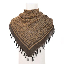 110cm Military Shemagh Tactical Desert 100% Cotton Keffiyeh Scarf Wrap Keffiyeh Head Neck Arab Scarf For Men Women