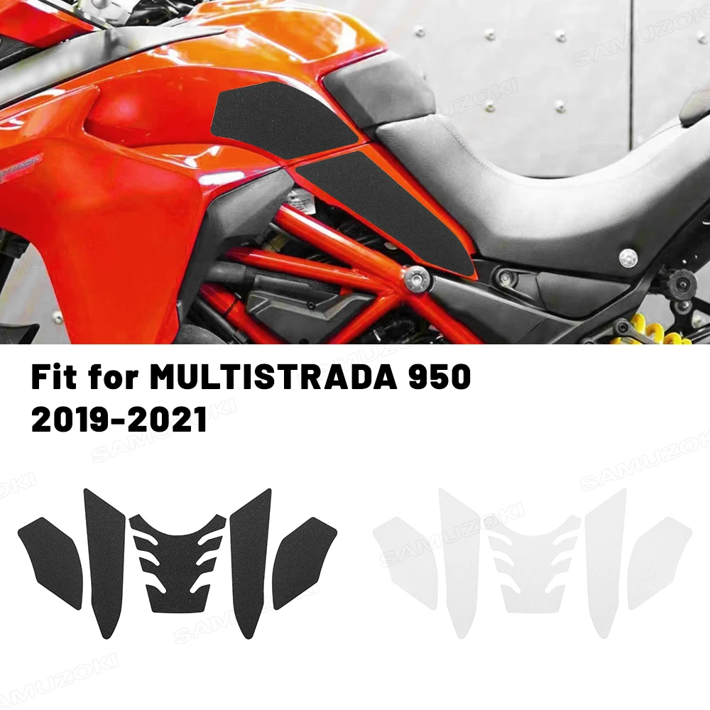 

Fit for Ducati Multistrada 950 950S 2019 - 2021 Motorcycle Anti Slip Stickers Fuel Tank Pad Knee Side Pad Decals