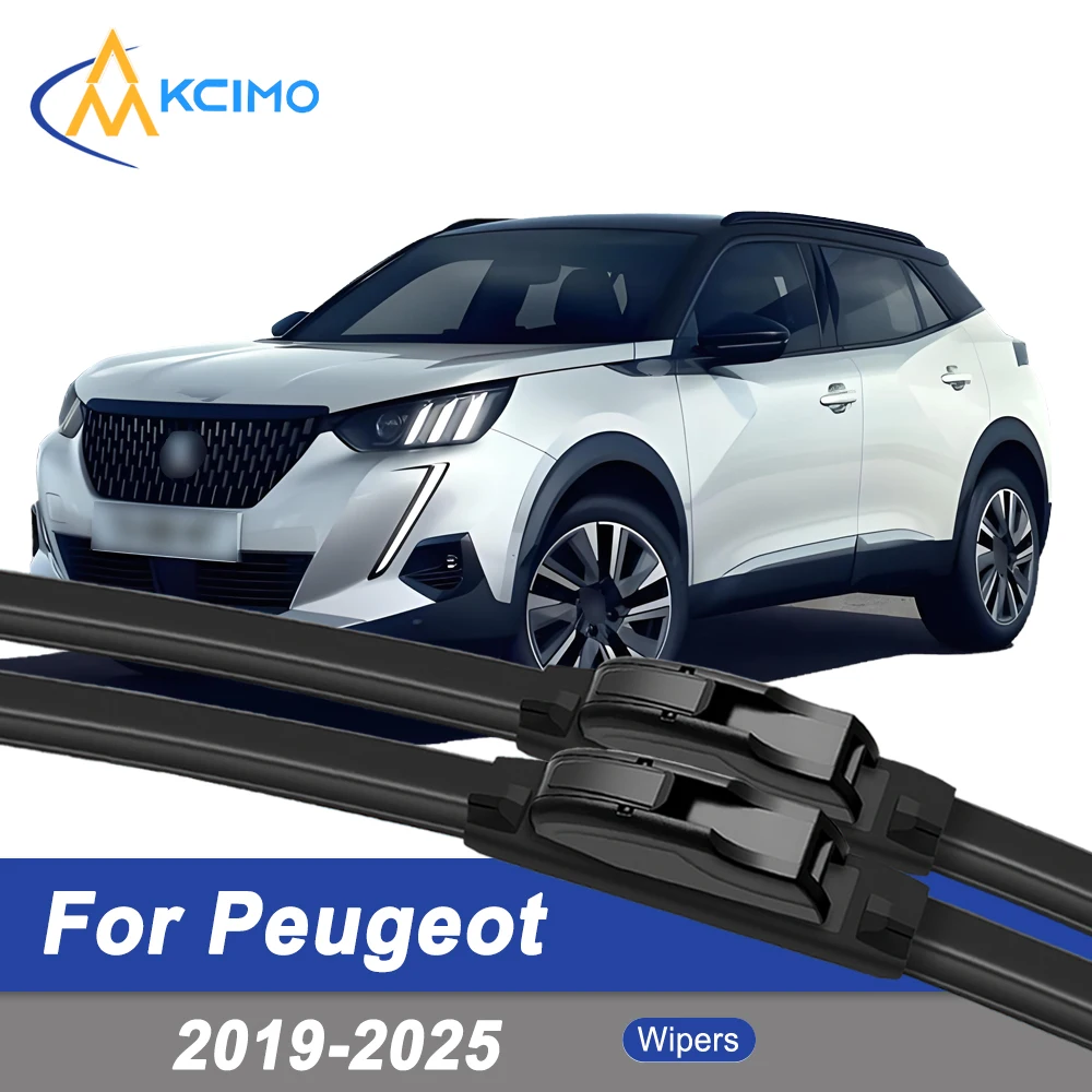 

Premium Rubber Durable Silent Windshield Wiper Blades 2pcs for Peugeot 2008 P24 2019-2025 Front Wiper Blades Set