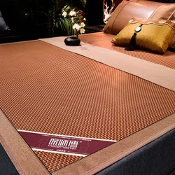 Natural rattan mat ice cool mattress summer home folding double-sided positive and negative dual-use dormitory grass mat