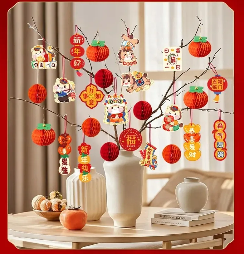 

‌Horse Year 2026 New Year Decoration Set Chinese New Year Home Garden Decor, Festive Party Supplies, Happy Atmosphere Scene