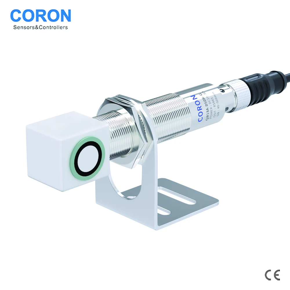 QR18L-D50I-G for Ultrasonic Sensor Analog 4-20mA Output Side Detection 50-500mm Distance M12 Connector IP67 Rated