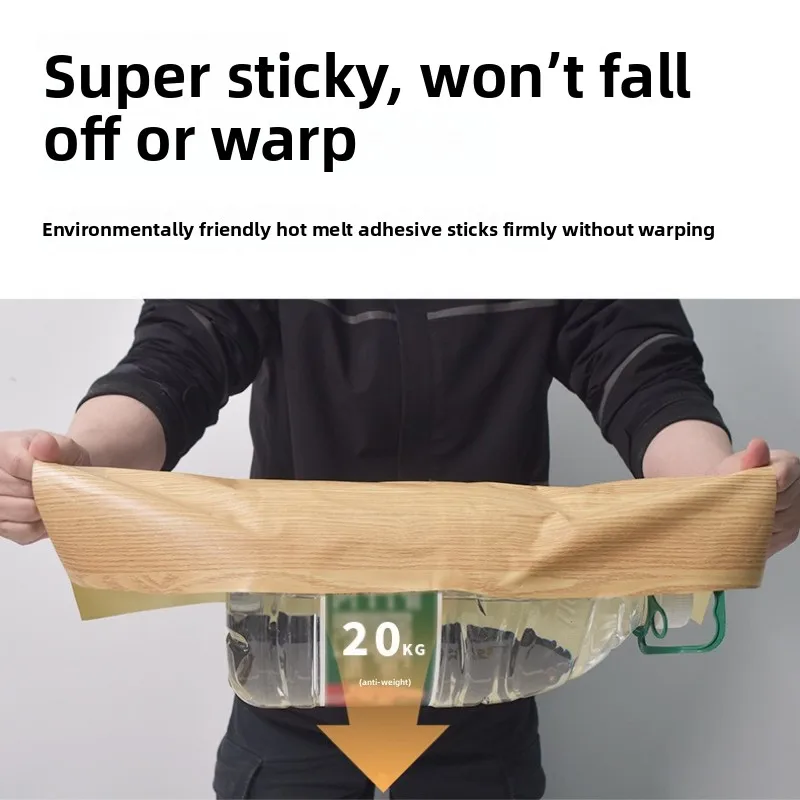 فو الخشب الحبوب خلفيات سماكة لملصقات الخزانة باب خلفية مقاوم للماء تجديد المطبخ ديكور المنزل ملصق #3