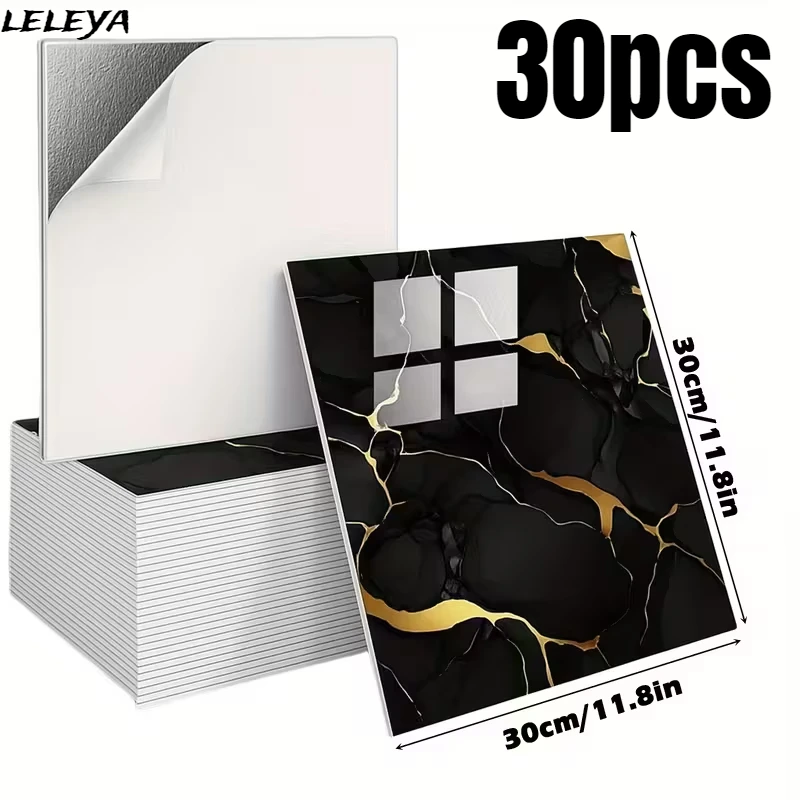 Azulejos autoadesivos de piso de PVC com padrão de mármore adesivos de parede fáceis de instalar pisos de vinil à prova d'água para decoração de casa