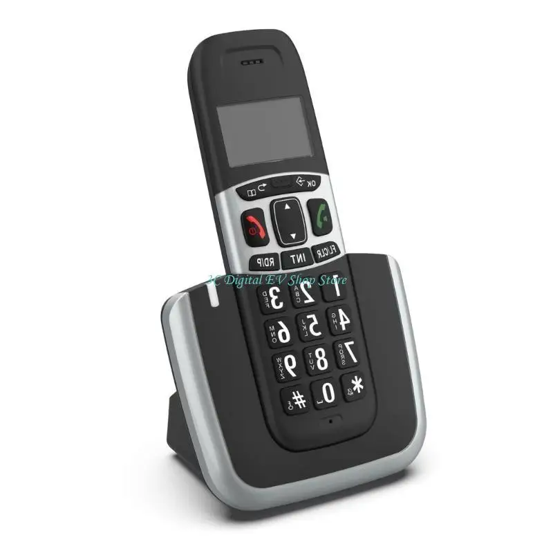 E74D D1004-D Cordless Telephone Large LCD Big Buttons with CallerID Storage Redials