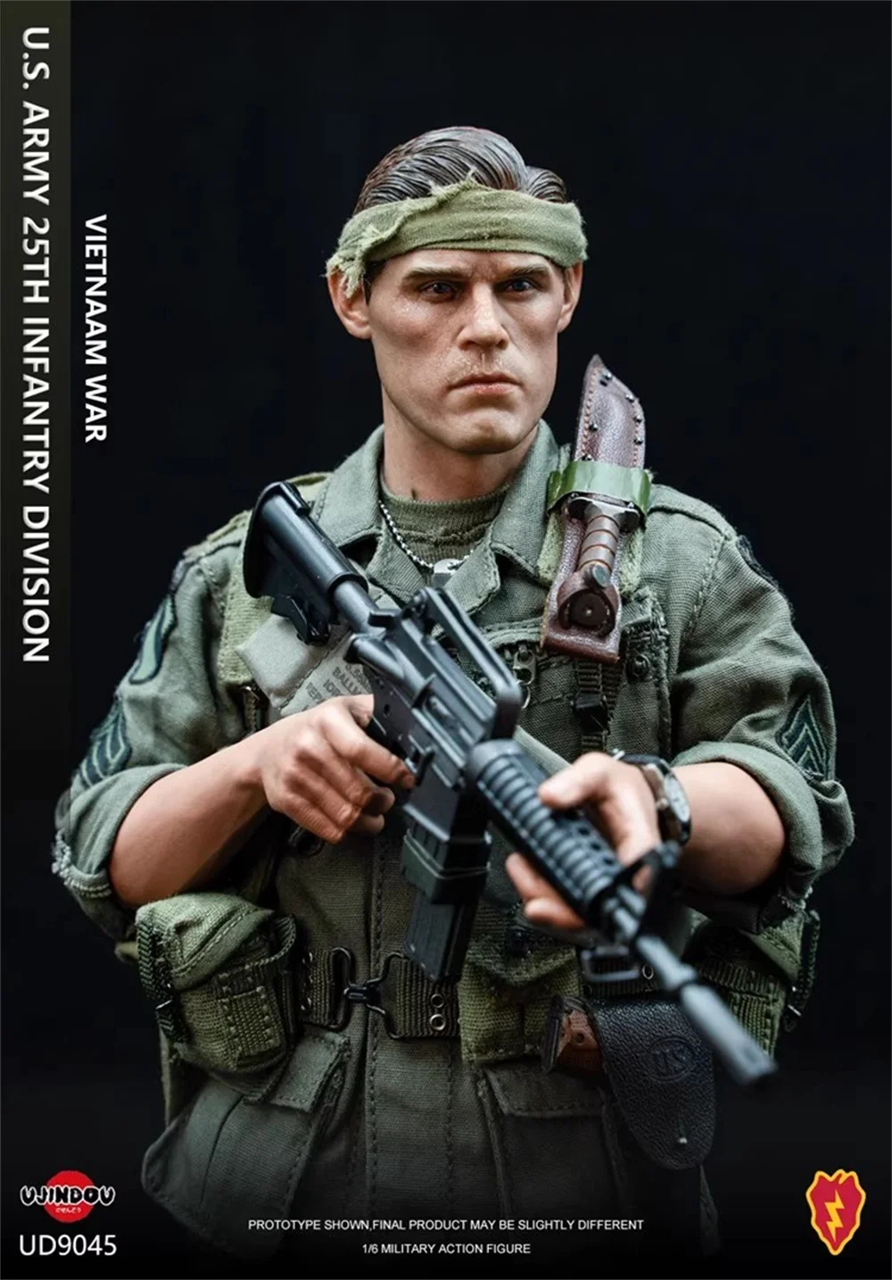 1/6 UJINDOU UD9045 US. 25. Tough Guy Soldat Puppe Vietnam War Man Komplettset bewegliche Actionfigur 12" zum Sammeln