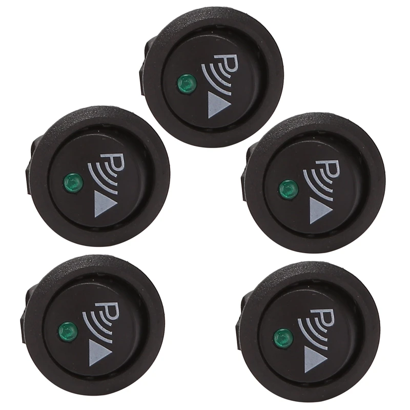 5X Round 3 Pin Rocker / Parking Off Switch Front Rear Walking Sensor