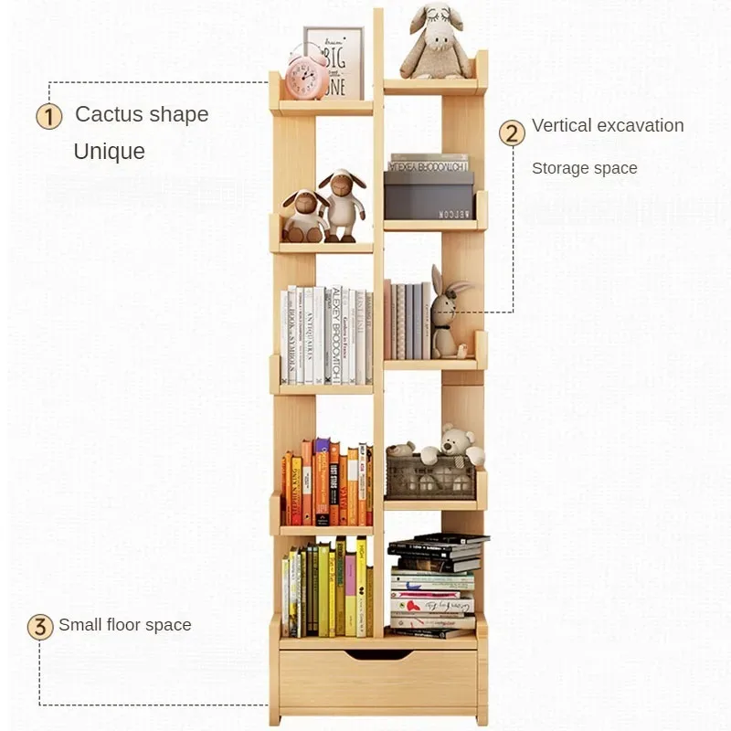 Modern Simple Bookcases for Library Small Floor-standing Tree-shaped Book Shelf Light Luxury Creative Bookcase for Study Room