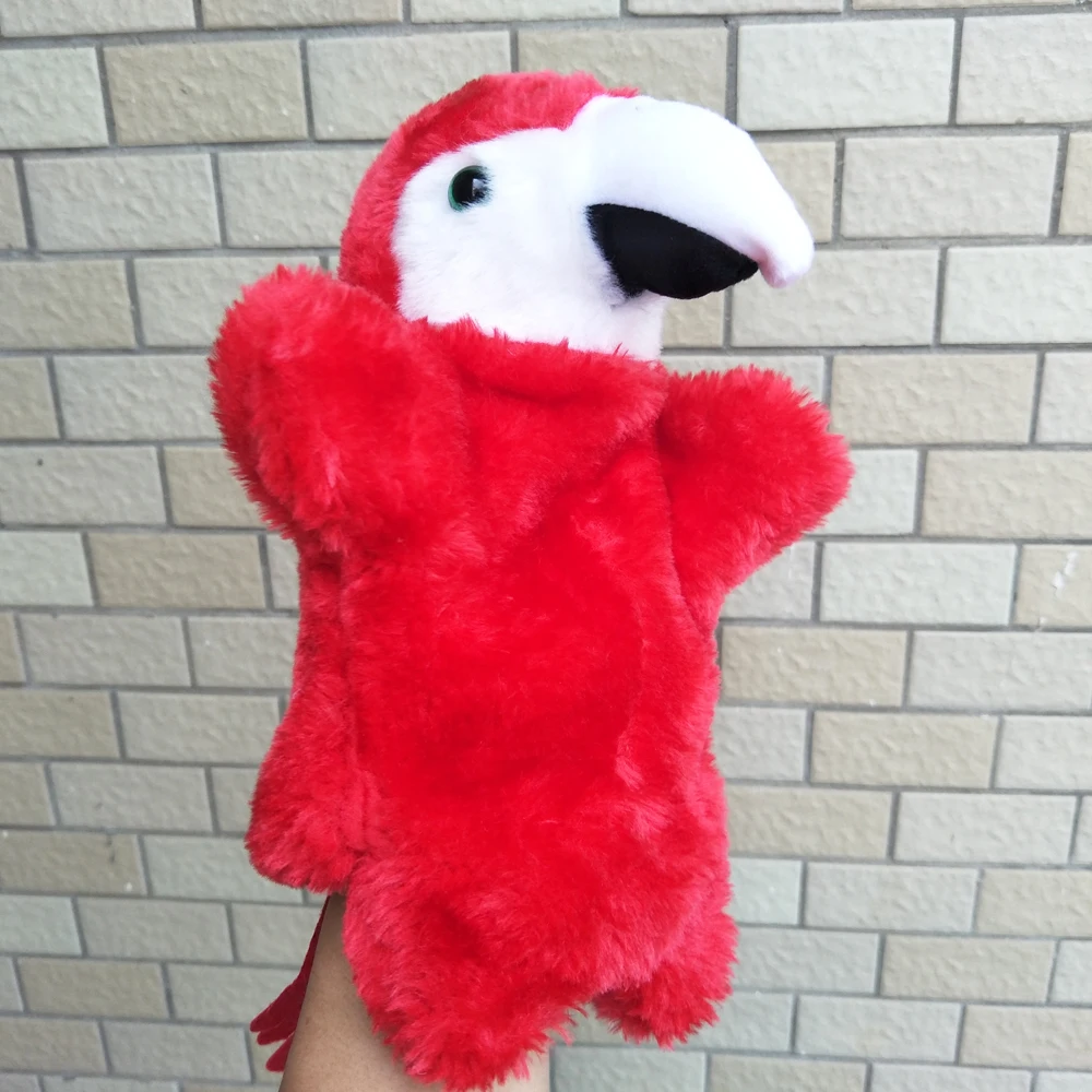 Baby Red Parrot Handpuppe Plüschtier für Kinder