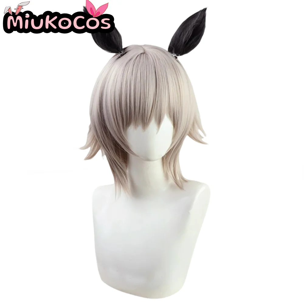 متوفر êنشان كورين تشان شعر مستعار تأثيري مع آذان وذيل MiukoCosplay لعبة Umamusume: جميلة ديربي تأثيري