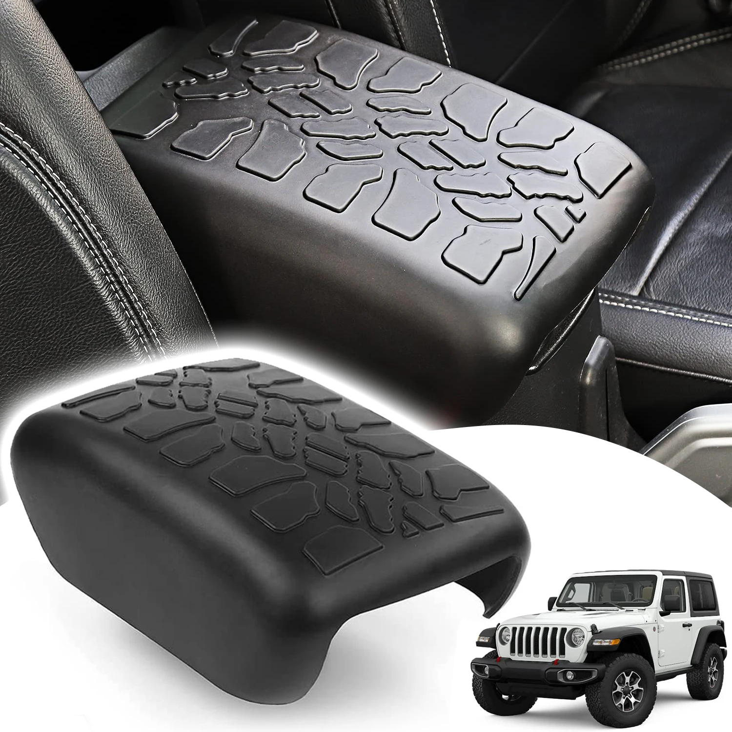 

Rubber Car Armrest Cover Protector Pet Pad Center Console Arm Rest Pad For Jeep Wrangler JL Gladiator JT 2018+