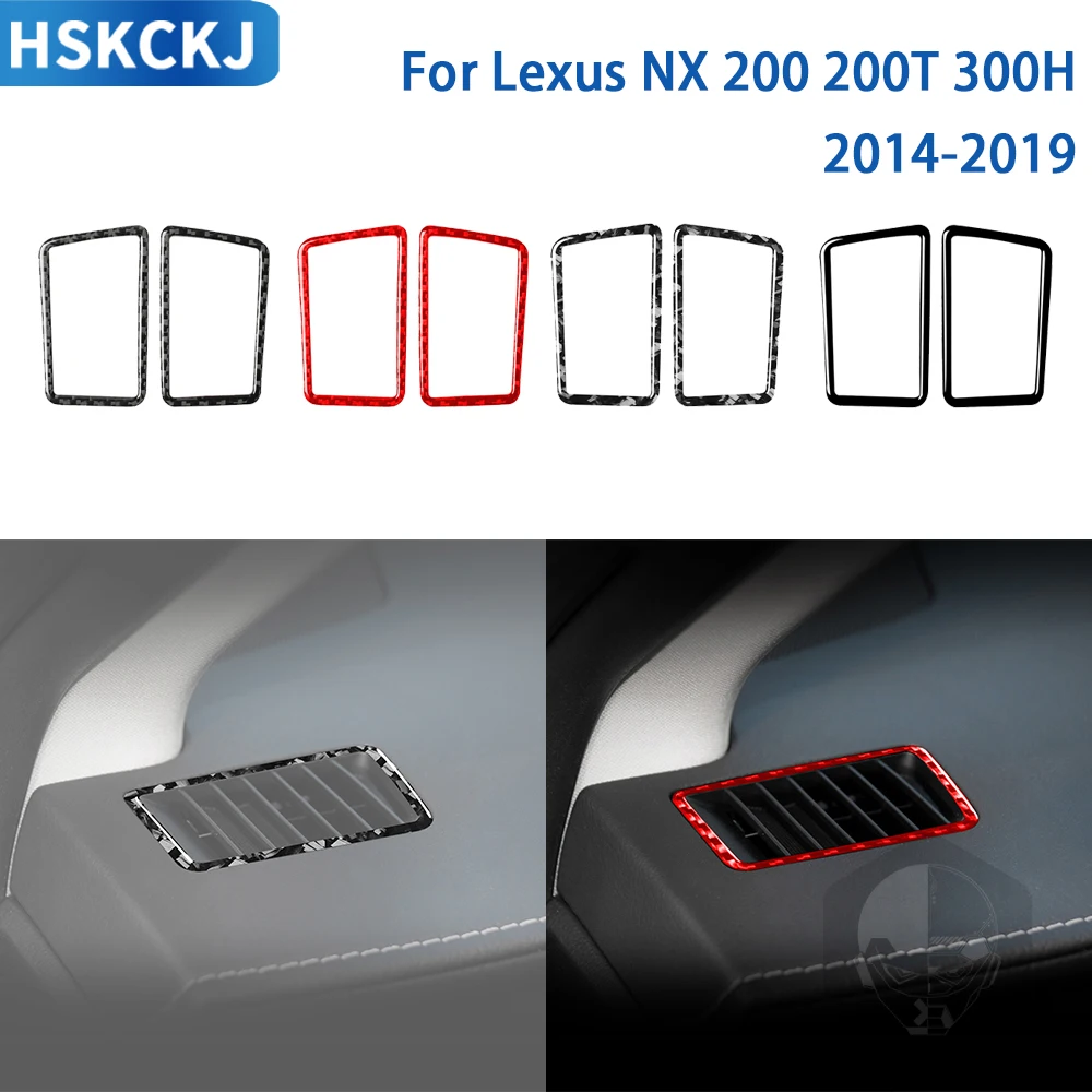 

For Lexus NX 200 200t 300h 2014-2019 Carbon Fiber Accessories Car Interior Demist Air Outlet Frame Trim Stickers Decoration