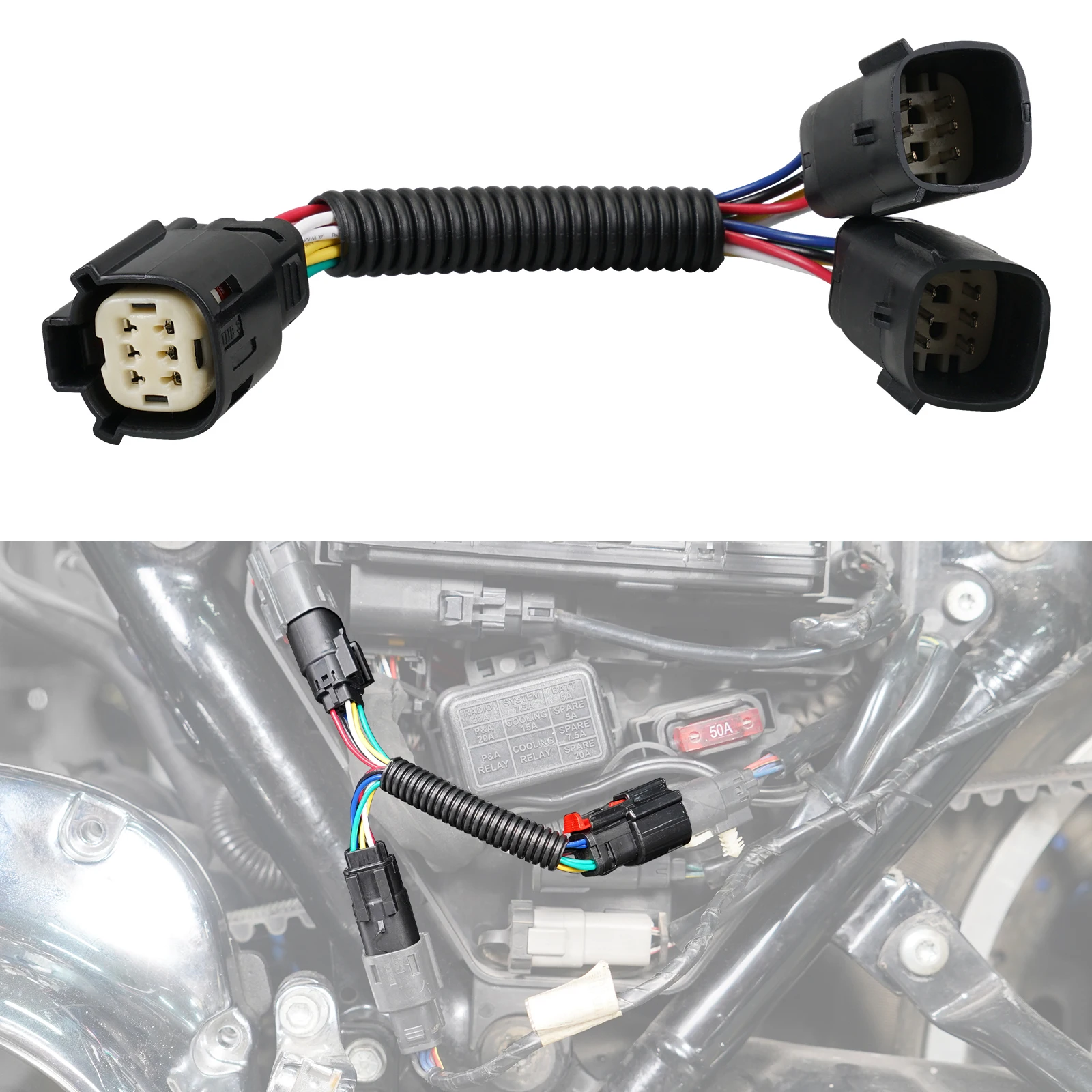 

Для Harley Road King Special Street Glide Road Glide/Специальные светодиодный Lighting проводки Y-образные шлейки Plug & Play задние фонари расширение провода