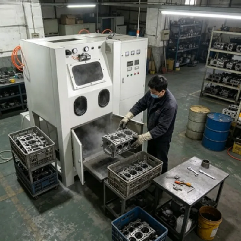 Automatic Sandblasting Machine Dustless Wet Sand Blast Cabinet Cabinet Water Vapour Sand Blasting Machine Manual Sandblaster