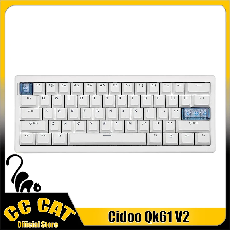 Cidoo Qk61 V2 Mechanical Keyboard 3Mode Bluetooth Wireless Keyboard Gasket 2.4G Keyboard VIA/QMK Custom Gaming Keyboard Gifts