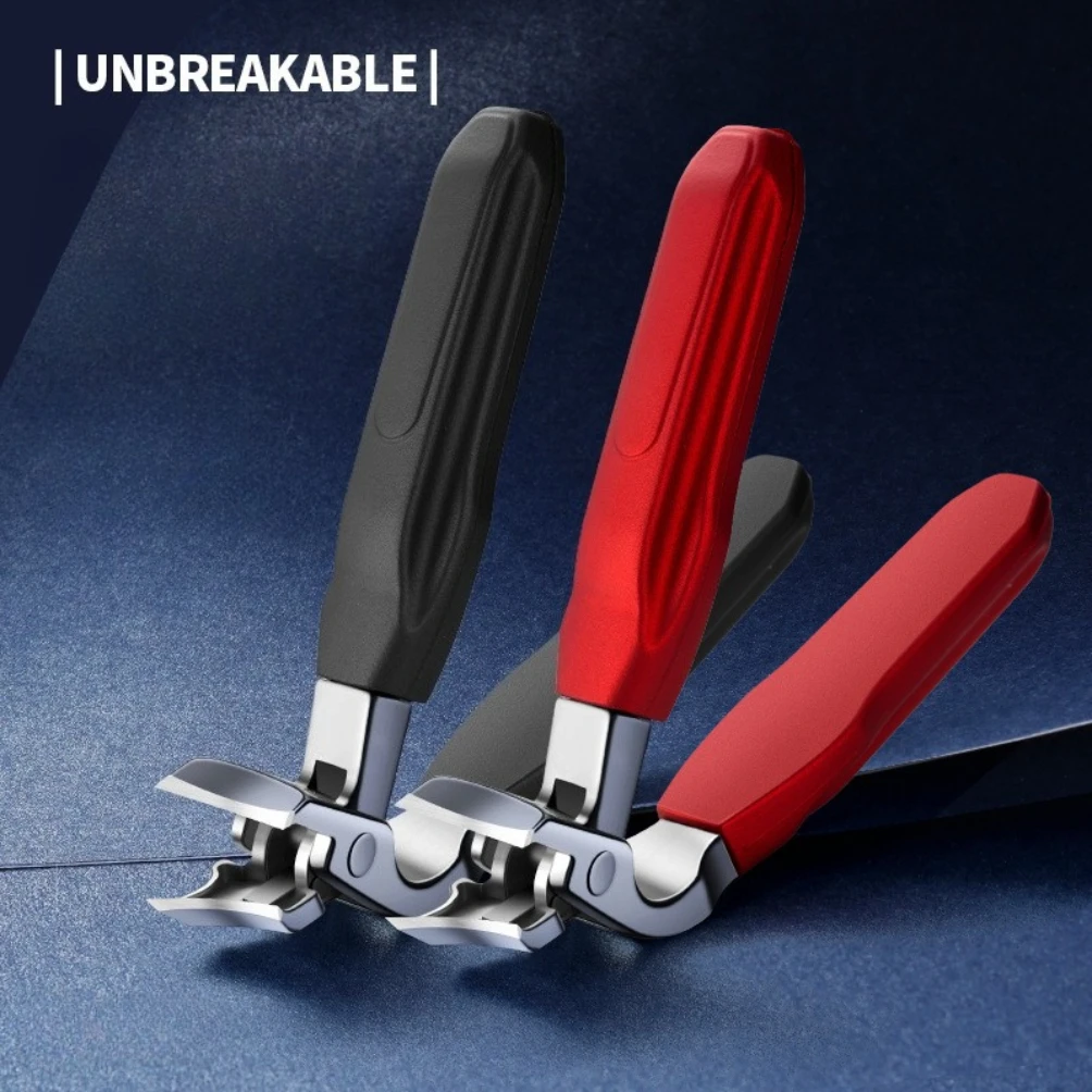 مقص أظافر الكوع الجديد، مقبض مطاطي منزلي، مقص أظافر كبير الفم، مقص أظافر فم قطري، أداة تشذيب أظافر القدم