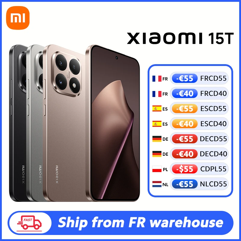 Globalna wersja Xiaomi 15T MTK Dimensity 8400-Ultra Smartfon 6,83" Wyświetlacz 120 Hz Potrójny aparat 50 MP Duża bateria 5500 mAh (typowa) 67 W