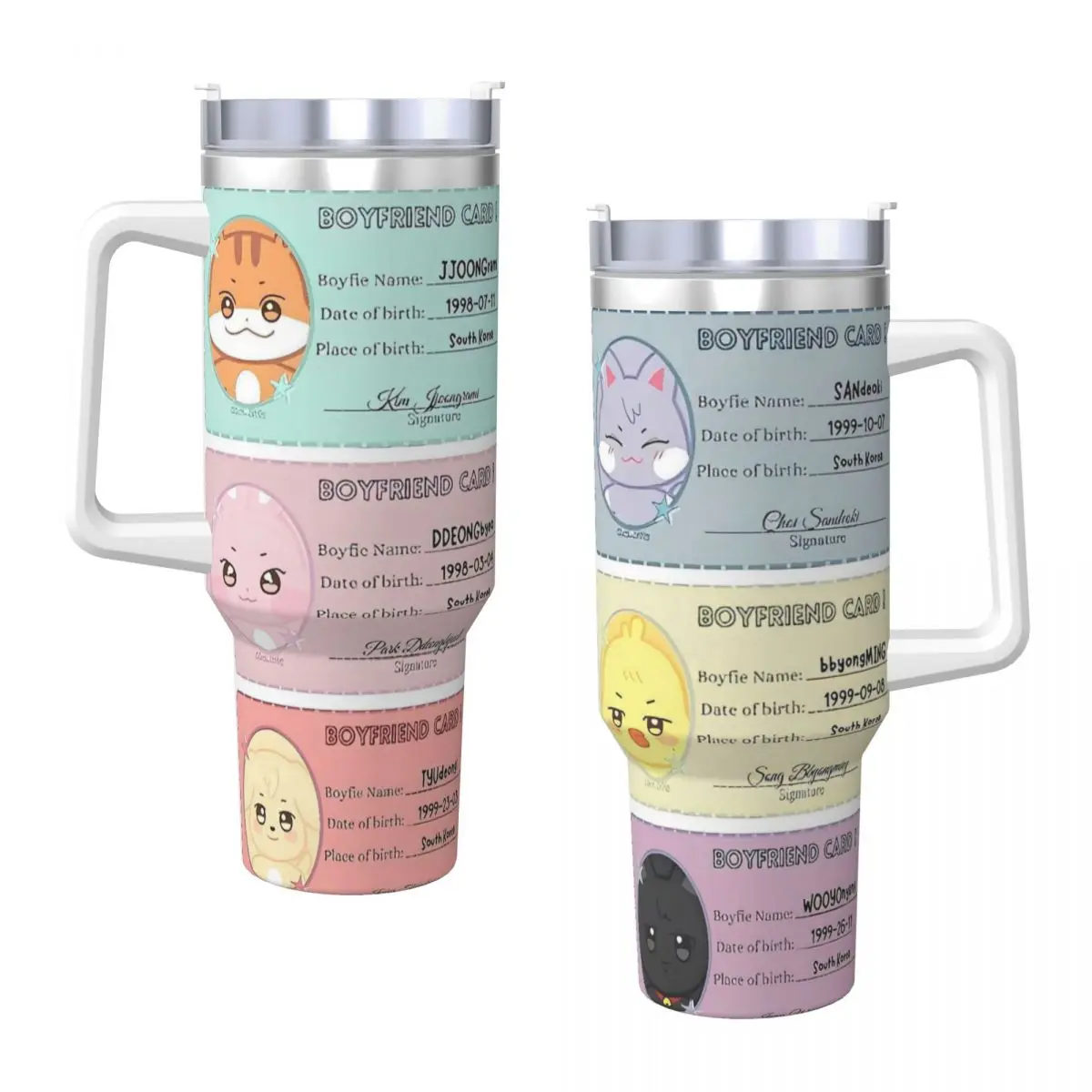 

Stainless Steel Tumbler Kpop Ateez Band Thermal Cups Leakproof Cold and Hot Mugs Cup Travelist Design Water Bottle