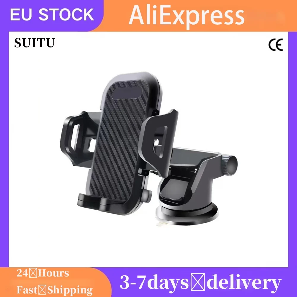 Supporto per telefono da auto, da fissare alla bocchetta dell’aria, per utilizzo a mani libere, facile da installare, compatibile con tutti i telefoni da 4 a 7 pollici.