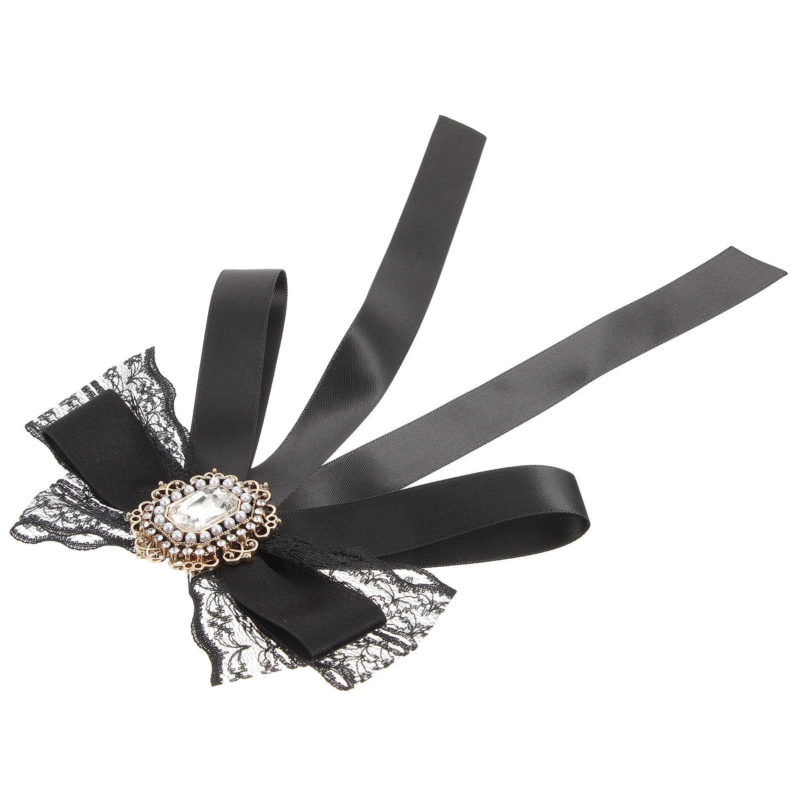 

Bow Tie Pin Women Elegant Ties For Women Shirt Collar Jewelry Party Graduation Gift Decor Accessory