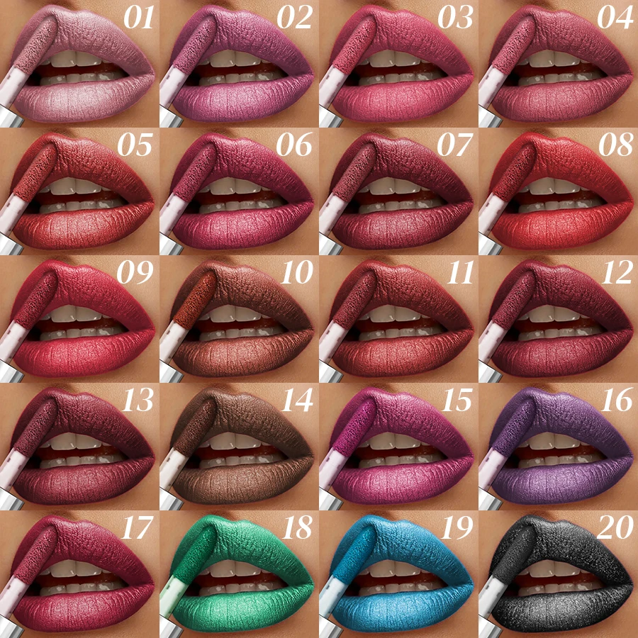 20 สี Glitter Lip Glaze กันน้ํา Diamond Shimmer Lip GLOSS Sparkling Liquid ลิปสติก Long Lasting Lip แต่งหน้าสําหรับผู้หญิง GIF