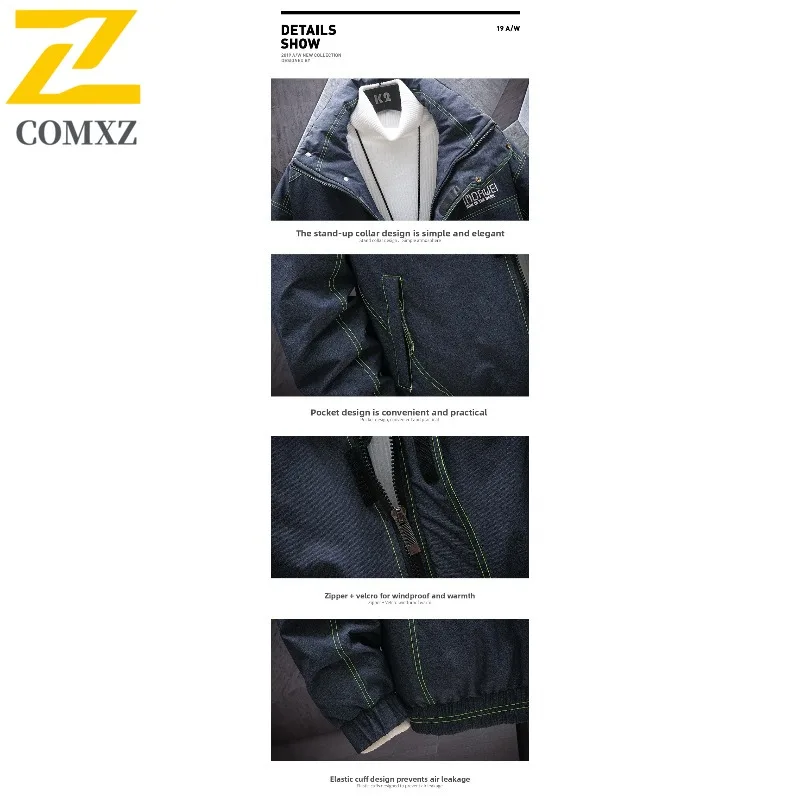 COMXZ Men's Cotton Padded Jacket 2025 Casual Gathering Warm Design Road Trip Down Jacket Daily Wear Lightweight Fit Padding Coat