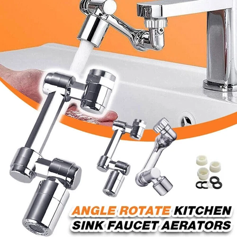 1080 ° Universal Rotation Wasserhahn-Sprühkopf, Waschbecken Wasserhahn Extender Luftbler-Bubbler-Düse, Anti-Splash-Küchenhahn für Waschbecken
