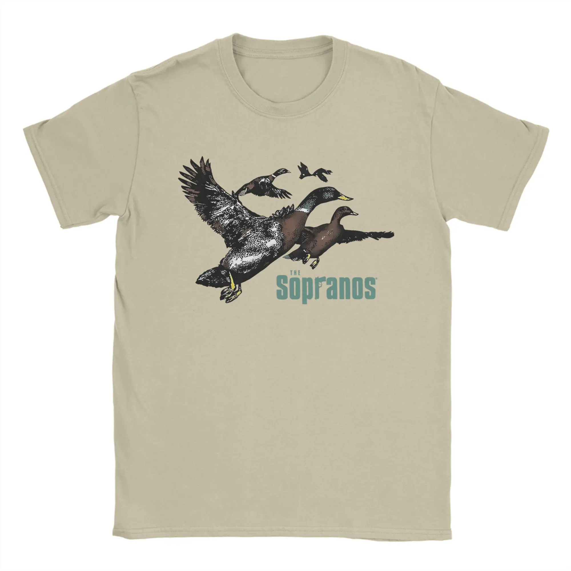 Casual Sopranos Ducks Movie T-Shirt for Men Round Collar Pure Cotton T Shirts  Short Sleeve Tees Classic Clothes