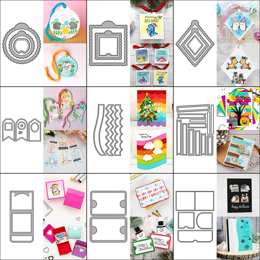 Metal Cutting Dies Tag Collection diy Scrapbooking Photo Album Decorative Embossing PaperCard Die