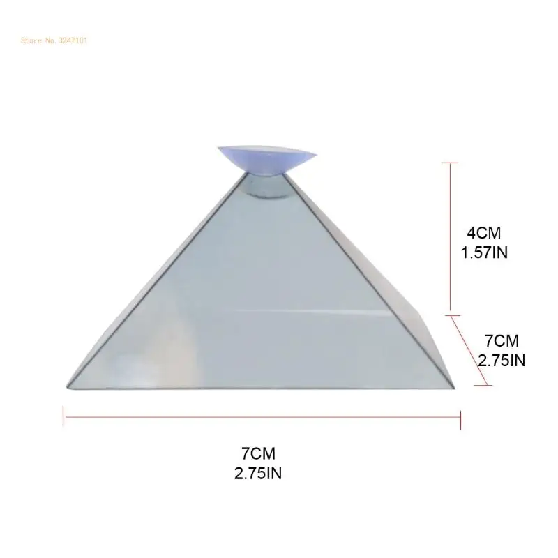 Smartphone 3D Hologram Projector 360-Graden Beelden 3D Projector Stands Projector Py-ramid Elke Smartphones Dropship