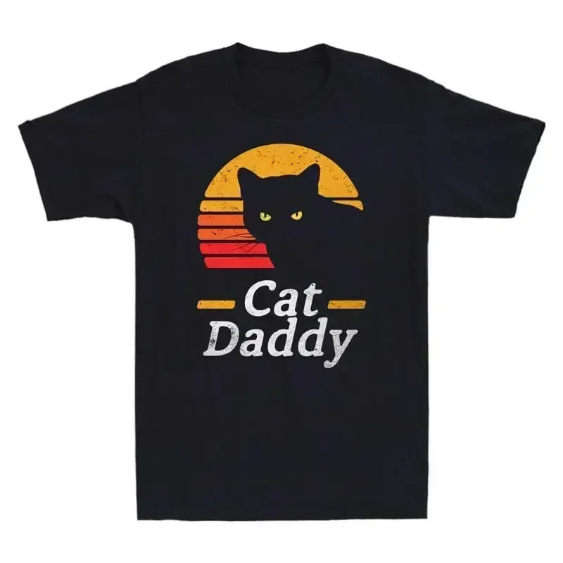 Cat Daddy Vintage Eighties Style Kitten Lover Retro Distressed T Shirt
