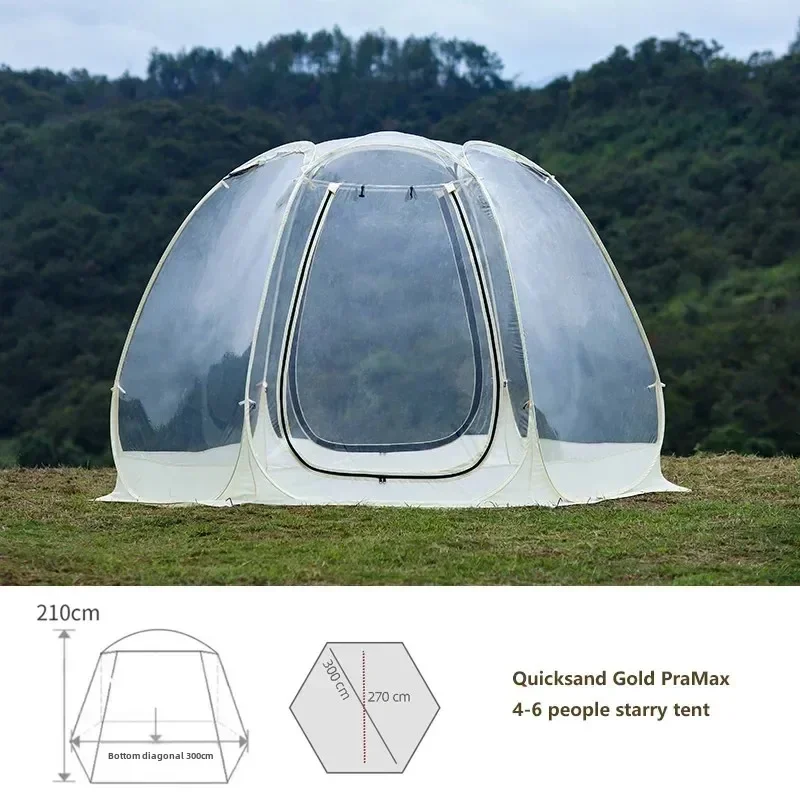 360 Degree Panoramic Window Outdoor Sun Room Tents Transparent Camping Tent 4-8 Person Star Dome Tent Portable Spherical Tents