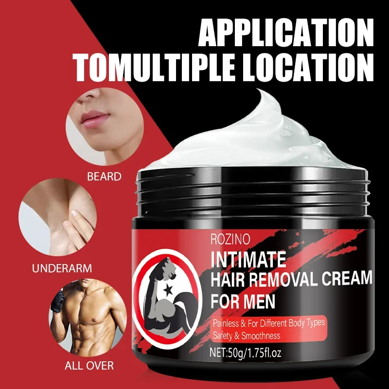 1pc Men\'s Smooth Painless Hair Removal Cream Men\'s Private Leg Armpit Chest, Men\'s Intimate Leg Body Armpit Hair Removal Cream 5