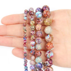 4/6/8/10mm AA Natural Stone Purple Sea Sediment Jasper Beads Round Loose Beads For Jewelry Making Supplies Diy Charms Bracelets