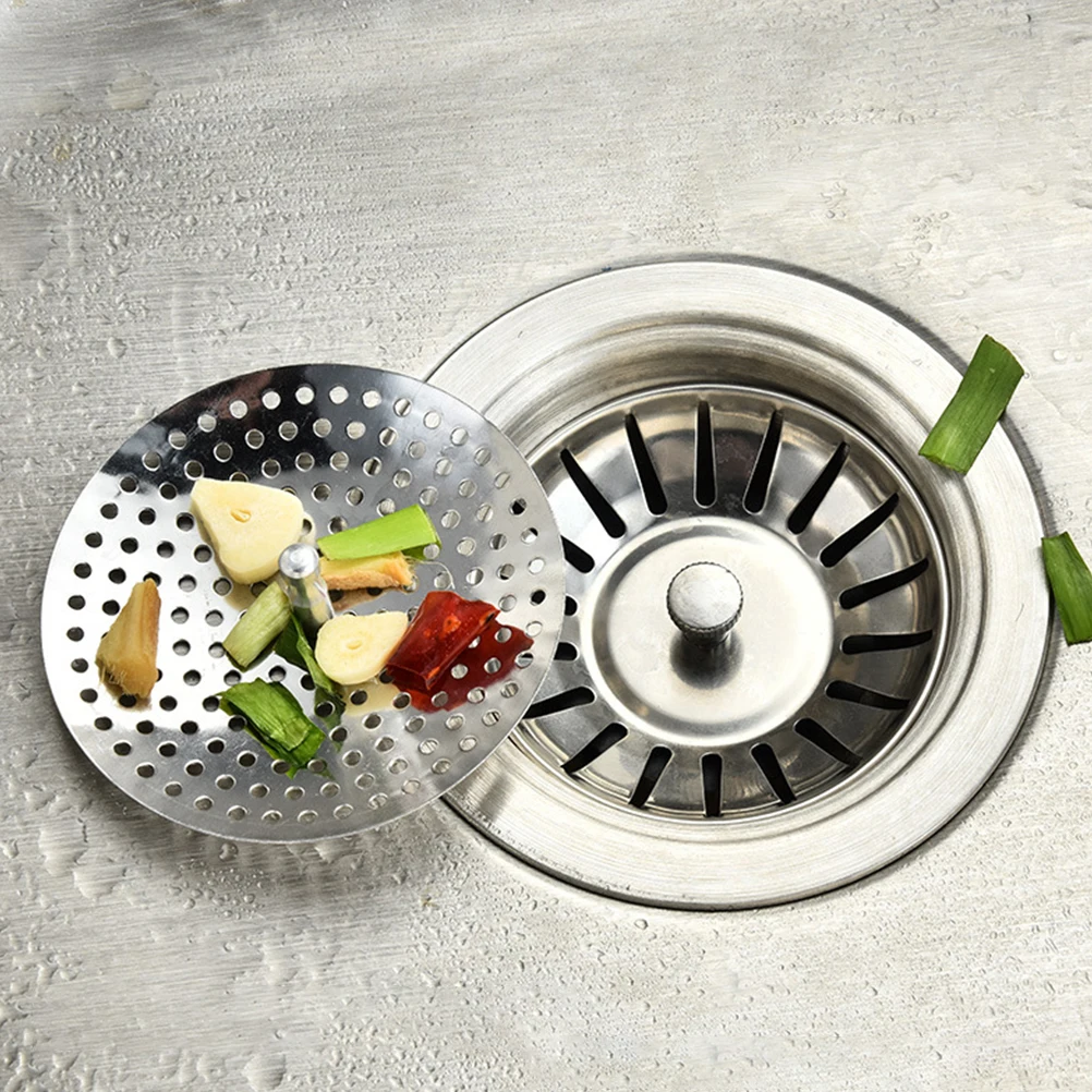 6 قطعة مصفاة حوض المطبخ الفولاذ المقاوم للصدأ استنزاف تصفية حواف ناعمة ل بالوعة القمامة مصفاة سلة المرشح المطبخ #1