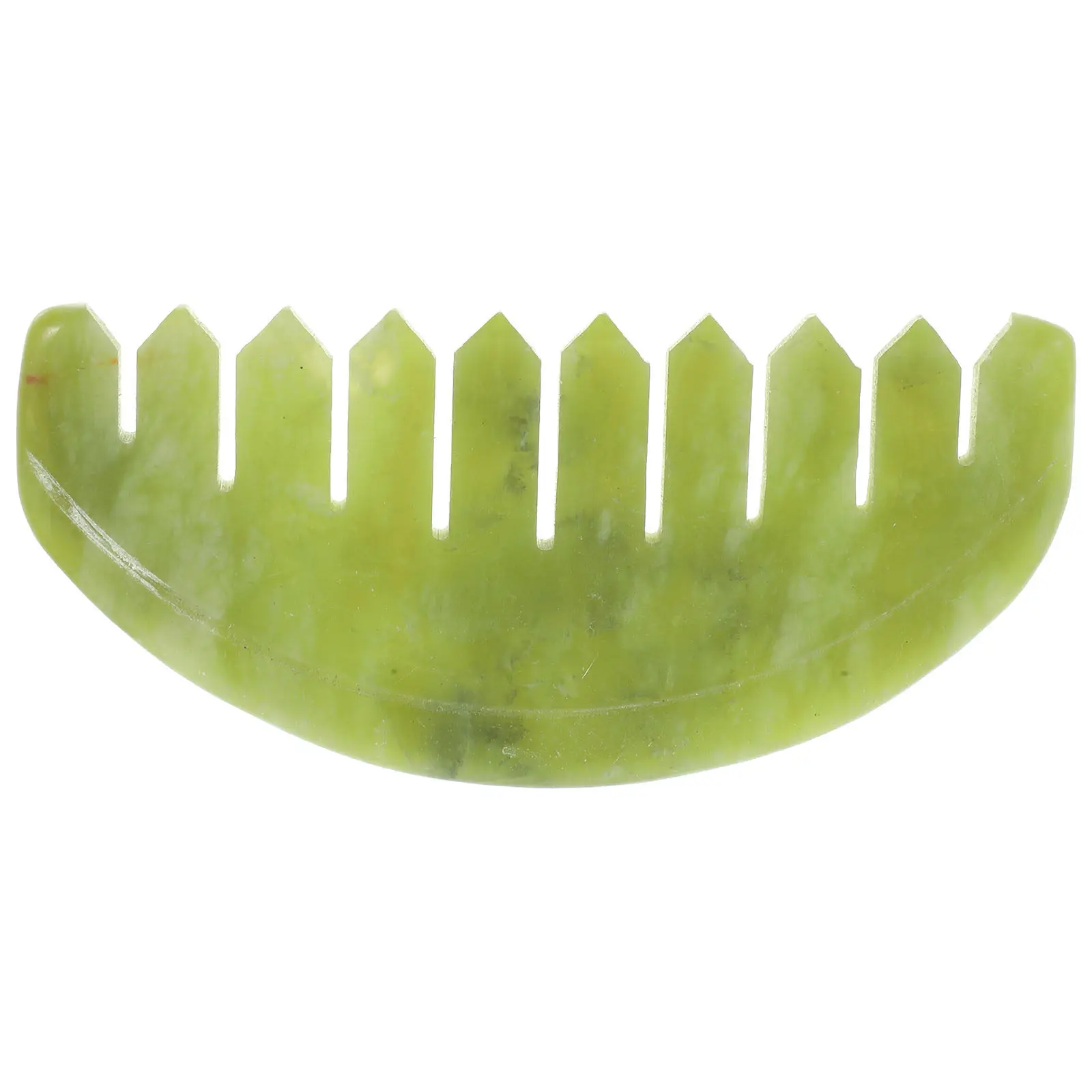 

Массажная расческа из нефрита с широкими зубьями, гладкая поверхность, ручной массажер для снятия мышечного напряжения, портативный дизайн, идеально подходит для ежедневного использования