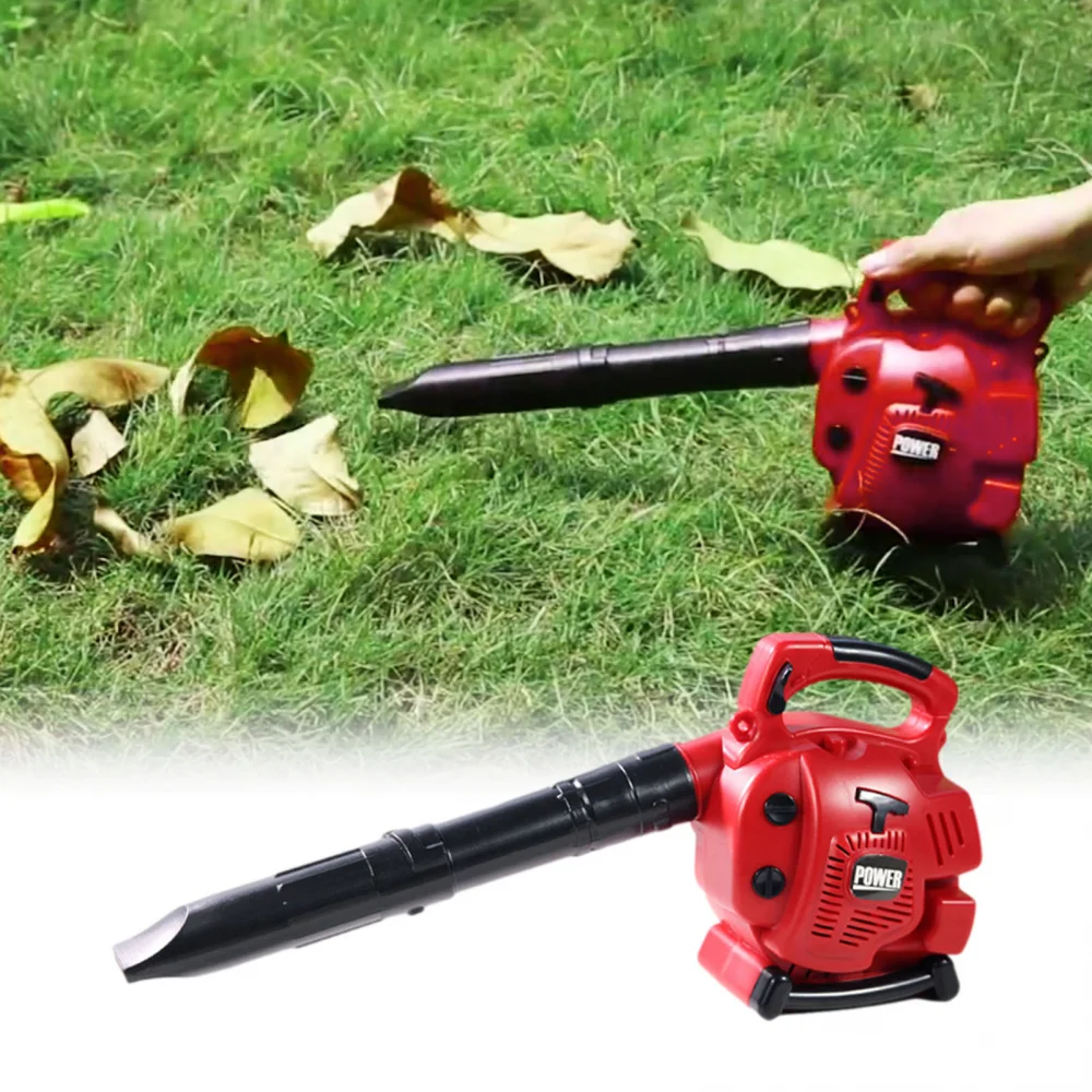 17 Inches Kids Leaf Blower Weed Eater Toys Simulation Snow Blower with Realistic Sound Effect Kids Pretend Play Garden Tool Toy