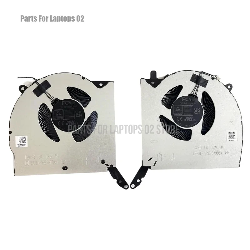 L Replacement CPU / GPU Cooling Fan for Lenovo Legion Pro 5 16IRX8 82WK PRO 5 16ARX8 R9000P Y9000P 2023 DC 12V Series FQK8 FQK9