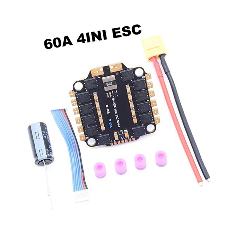 ABVO-H743 FC & ESC FPV Stack H743 وحدة تحكم في الطيران 60A 4-INI ESC 3-6S بطارية مزدوجة BEC 30.5X30.5 مللي متر ل RC FPV سباق الطائرة بدون طيار Rac
