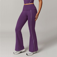 Fitness Bell-bottoms Women Sport Leggings High Waist Wide Leg Pants Yoga Leggings Gym Quick Dry Push Up Slim Pants Female Tights