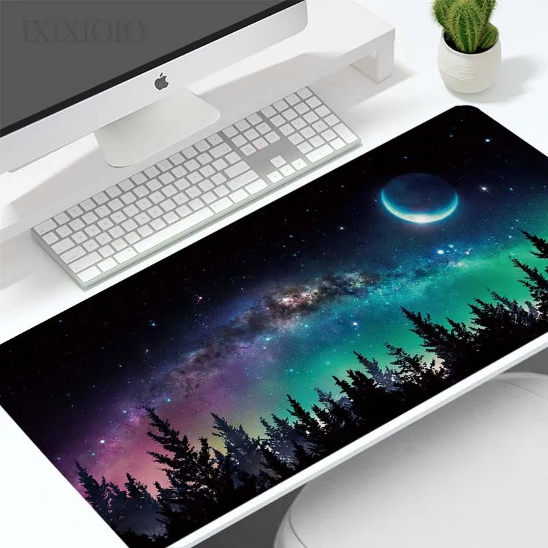 Forest Starry Sky Space Mouse Pad Gaming XL Computer Mousepad XXL Mechanical Keyboard Pad Office Accessories Mice Pad