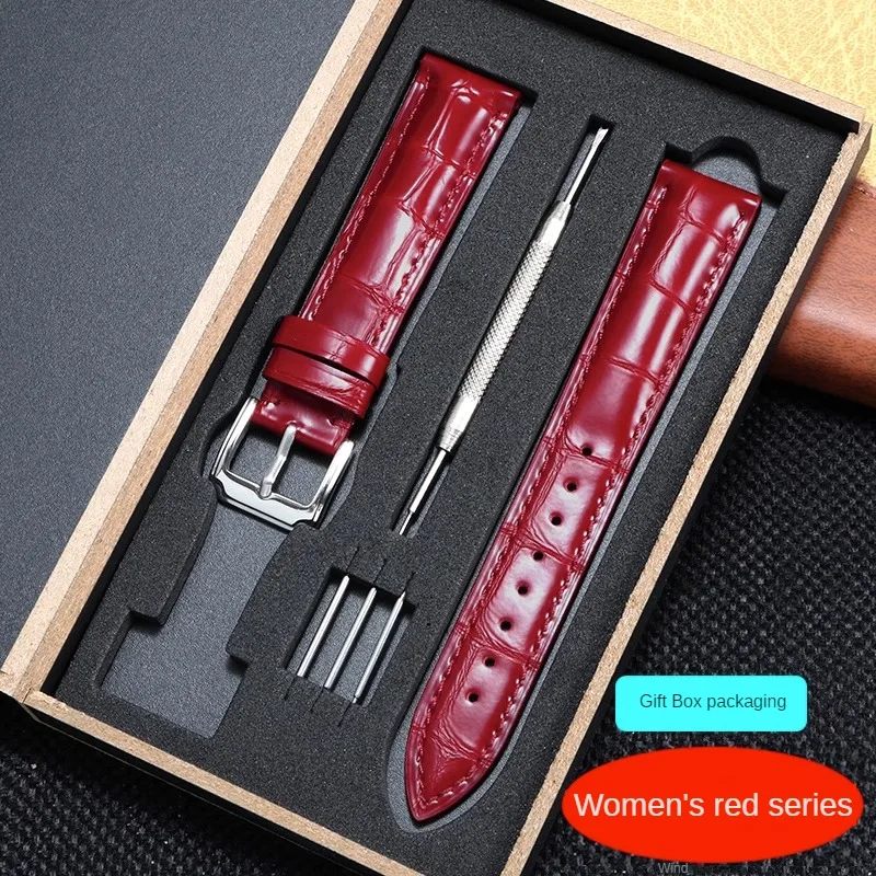 General Brand Leather Watchband With 12/13/141/51/617/18/19/20/21/22/23/24 mm Flat Interface Cowhide Watch Strap