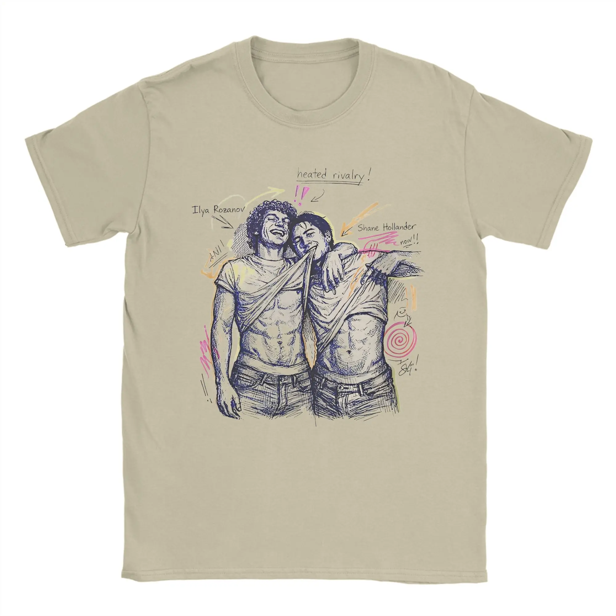 Heated Rivalry Shane Hollander Ilya Rozanov T-Shirts Men  Creative Pure Cotton Tee Shirt Short Sleeve T Shirt Plus Size Clothing
