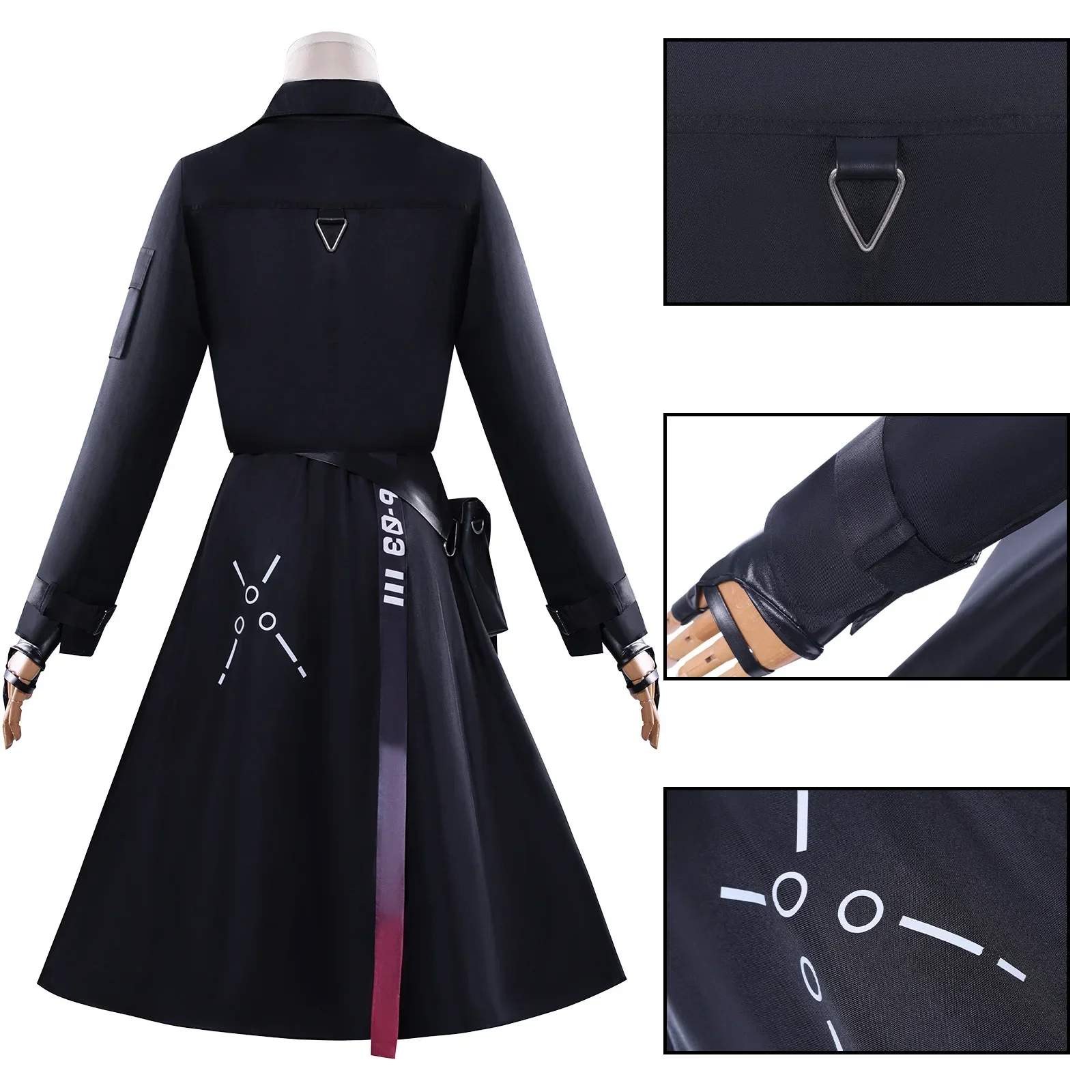 Disfraz de Cosplay de héroes para mujer, disfraz de Love And DeepSpace Nightbreaker, uniforme negro de sombra, traje de batalla con peluca para Halloween