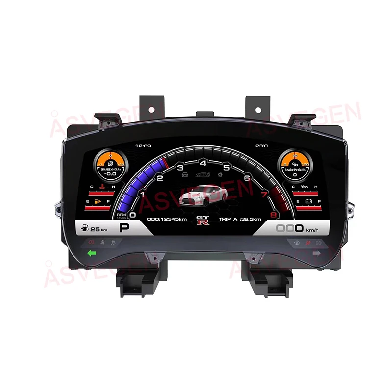 

Wholesale Speedometer Digital Instrument Cluster Car Dashboard Panel for Nissan GTR 2007-2016 Car LCD Digital Dashboard
