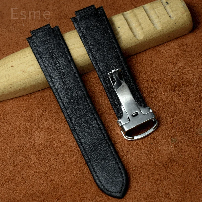 Per Cartier Ballon Bleu WSBB0015 Cinturino per orologio in tela di nylon serie Black Bay con accessori per orologi con bracciale con interfaccia convessa