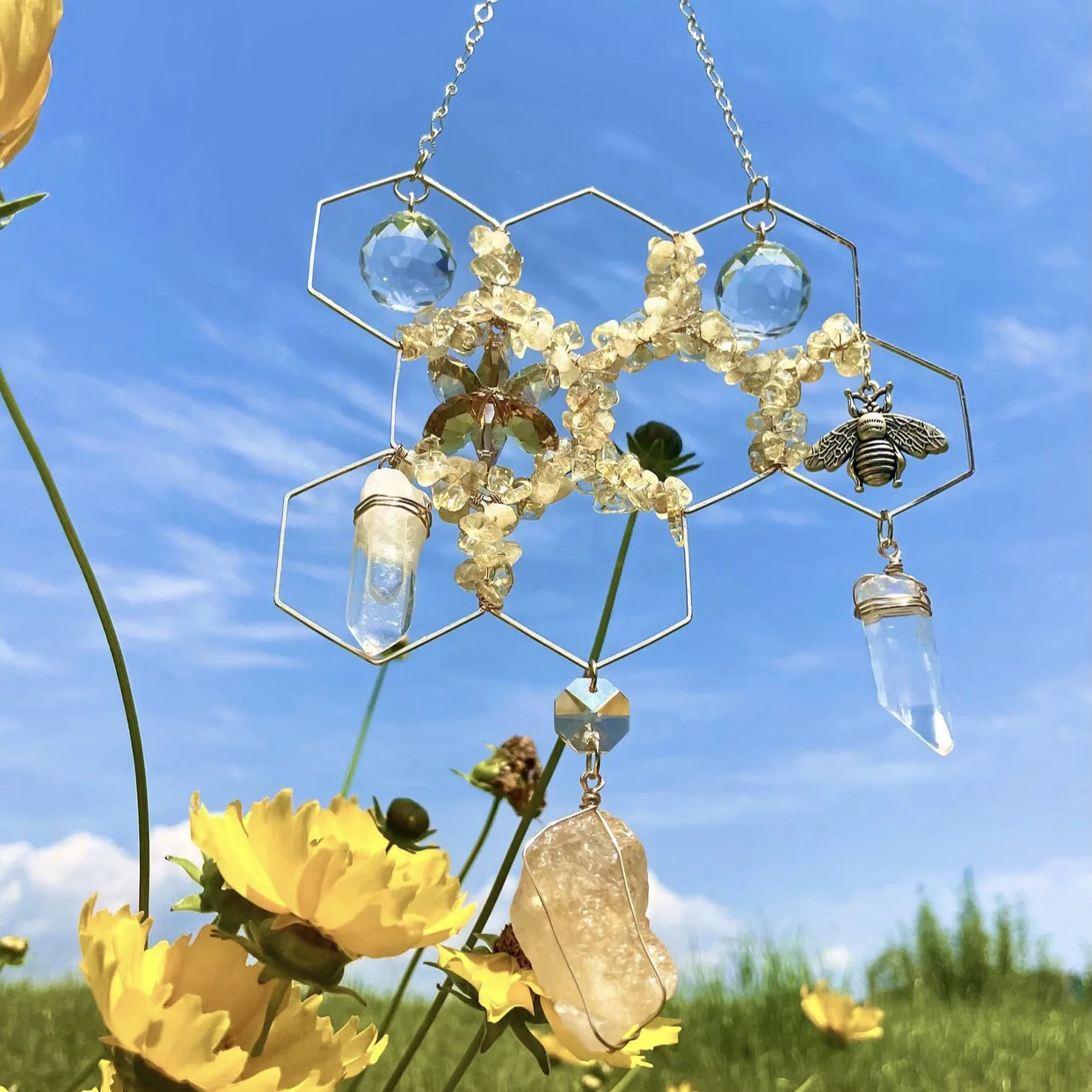 Creative Sun Catcher Wind Pendants Crystal Suncatcher Rainbow Maker Hanging Glass Prisms WindChime for Home Garden Decorations