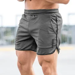 New Fitness Breathable Sports Shorts Running Quick Dry Pants Summer Slim Training Quarter Pants 2023